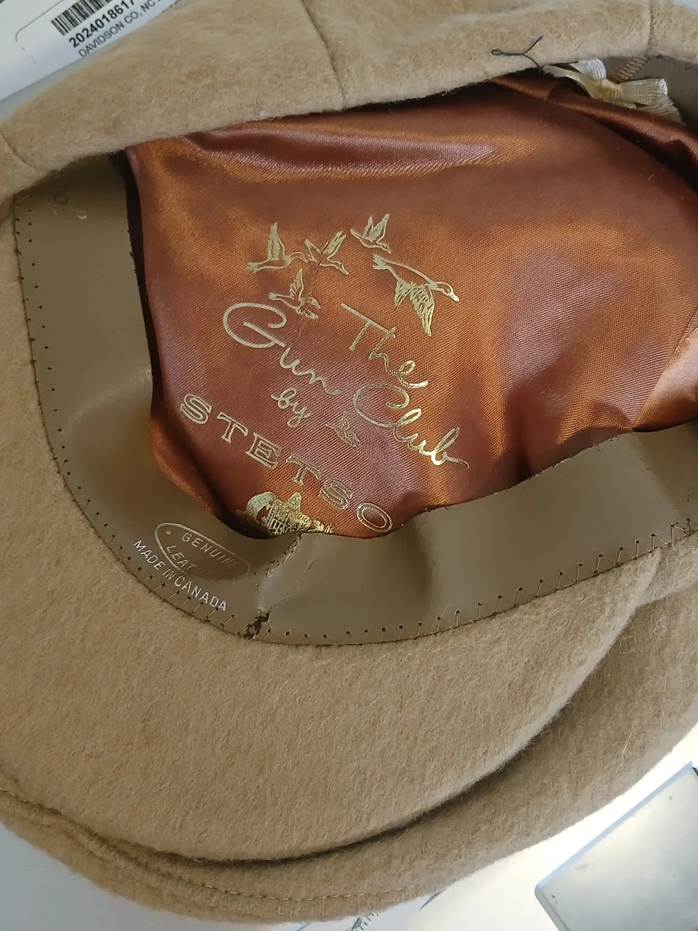 Stetson Tan Wool Newsboy Cap